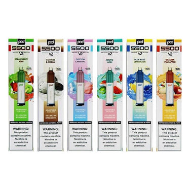 Pod 5500 V2 Disposable Vape Flavors